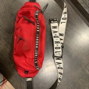 Jordan Red Belt Bag with Black Accents